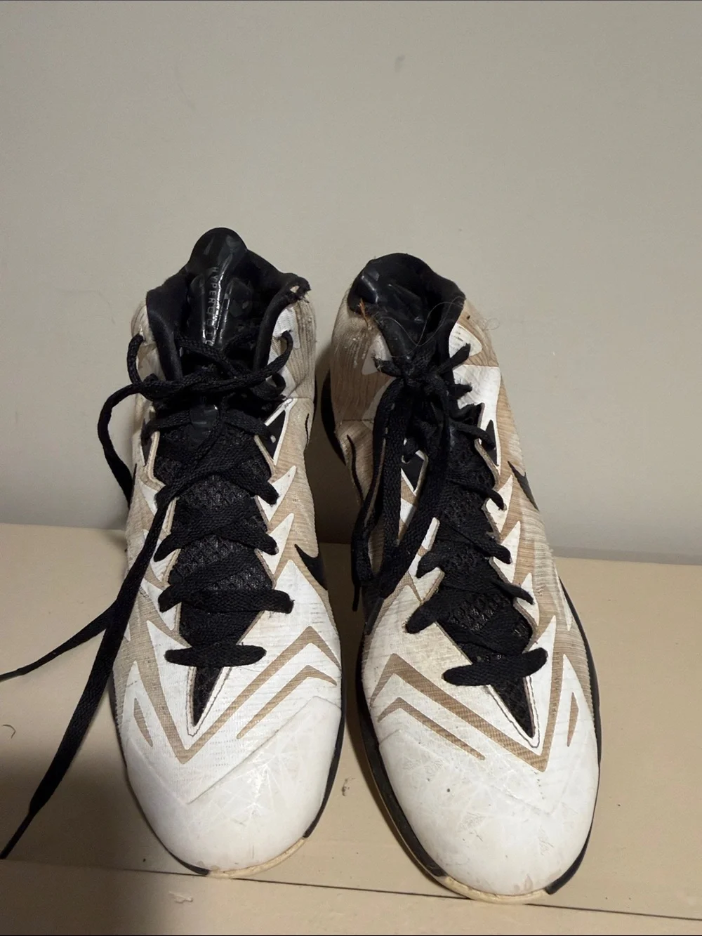 Nike Kids White Tan & Black High-Top Sneakers